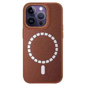 Fuchsia İphone 14 Pro İle Uyumlu Hbc-156 Forum Magneticsafe Kapak - Kahverengi Kılıf