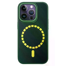 Fuchsia İphone 14 Pro İle Uyumlu Hbc-156 Forum Magneticsafe Kapak - Koyu Yeşil Kılıf