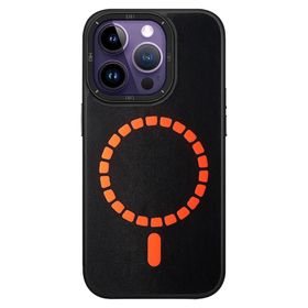 Fuchsia İphone 14 Pro İle Uyumlu Hbc-156 Forum Magneticsafe Kapak Siyah Kılıf