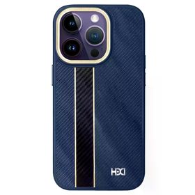 Fuchsia İphone 14 Pro İle Uyumlu Hbc-163 Times Kapak Lacivert Kılıf