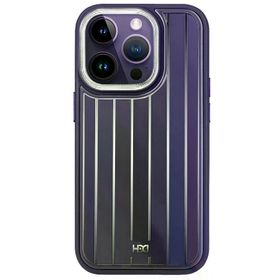 Fuchsia İphone 14 Pro İle Uyumlu Hbc-190 Kolaj Derin Mor Kılıf