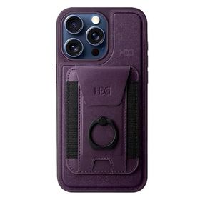 Fuchsia İphone 14 Pro İle Uyumlu Hbc-228 Havana Magnet Derin Mor Kartvizitli Kapak