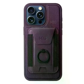Fuchsia İphone 14 Pro İle Uyumlu Hbc-228 Havana Magnet Derin Mor Kartvizitli Kapak