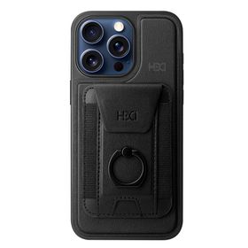 Fuchsia İphone 14 Pro İle Uyumlu Hbc-228 Havana Magnet Siyah Kartvizitli Kapak