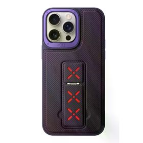 Fuchsia İphone 14 Pro İle Uyumlu Hbc-248 Lima Derin Mor Standlı Kapak