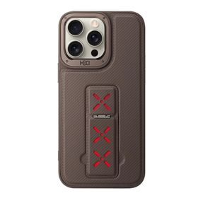 Fuchsia İphone 14 Pro İle Uyumlu Hbc-248 Lima Titan Gri Standlı Kapak