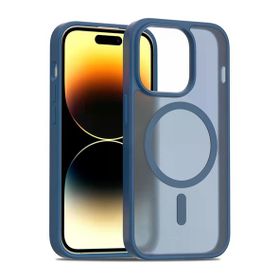 Fuchsia İphone 14 Pro İle Uyumlu Jota Lacivert Kablosuz Şarj Özellikli Kapak