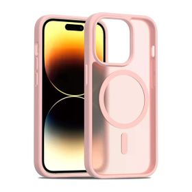 Fuchsia İphone 14 Pro İle Uyumlu Jota Pudra Kablosuz Şarj Özellikli Kapak