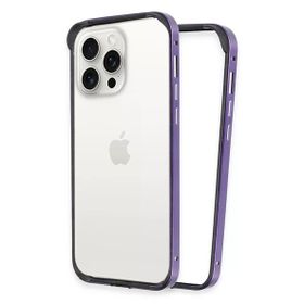 Fuchsia İphone 14 Pro İle Uyumlu Land Bumper Derin Mor Koruma Kapak