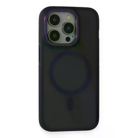 Fuchsia İphone 14 Pro İle Uyumlu Rocky Kablosuz Şarj Özellikli Derin Mor Kılıf