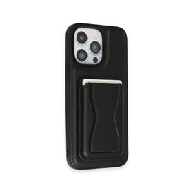 Fuchsia iPhone 14 Pro Kılıf HD Deri Luxury Magnet Kartvizitli Kapak