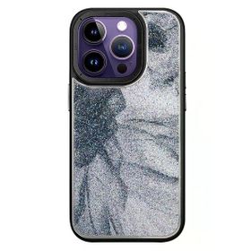 Fuchsia İphone 14 Pro Max İle Uyumlu Hbc-201 Salvador Siyah Simli Kapak