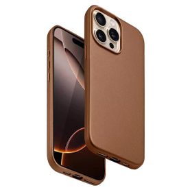 Fuchsia İphone 14 Pro Max İle Uyumlu Hbc-242 Dividing Kahverengi Kablosuz Şarj Özellikli Kapak