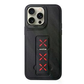 Fuchsia İphone 14 Pro Max İle Uyumlu Hbc-248 Lima Siyah Standlı Kapak