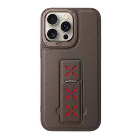 Fuchsia İphone 14 Pro Max İle Uyumlu Hbc-248 Lima Titan Gri Standlı Kapak