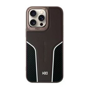 Fuchsia İphone 14 Pro Max İle Uyumlu Hbc-264 Lambor Karbon Fiber Titan Gri Sport Kapak