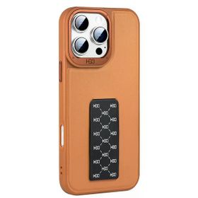 Fuchsia İphone 14 Pro Max İle Uyumlu Hbc-265 Madrid Kahverengi Kablosuz Şarj Özellikli Standlı Kapak