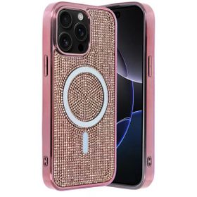 Fuchsia İphone 14 Pro Max İle Uyumlu Helen Pembe Kablosuz Şarj Özellikli Kapak