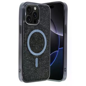 Fuchsia İphone 14 Pro Max İle Uyumlu Helen Siyah Kablosuz Şarj Özellikli Kapak