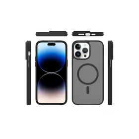 Fuchsia İphone 14 Pro Max İle Uyumlu Jota Rose Kablosuz Şarj Özellikli Kapak