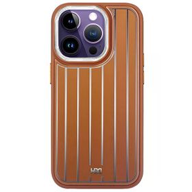 Fuchsia İphone 14 Pro Max Uyumlu Hbc-190 Kolaj Kahverengi Kılıf