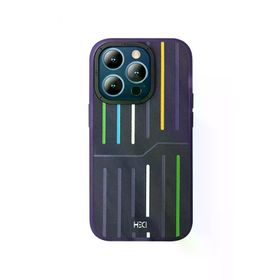 Fuchsia İphone 14 Pro Max Uyumlu Hbc-221 Roma Derin Mor Kılıf