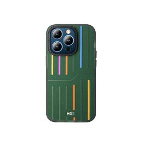 Fuchsia İphone 14 Pro Max Uyumlu Hbc-221 Roma Koyu Yeşil Kılıf