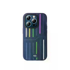 Fuchsia İphone 14 Pro Max Uyumlu Hbc-221 Roma Lacivert Kılıf