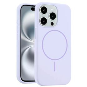 Fuchsia İphone 14 Pro Max Uyumlu Jully Kablosuz Şarj Özellikli Lila Kılıf