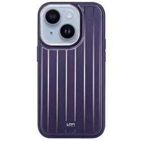Fuchsia İphone 15 İle Uyumlu Kılıf Hbc-190 Kolaj Derin Mor Kapak