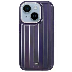 Fuchsia İphone 15 İle Uyumlu Kılıf Hbc-190 Kolaj Derin Mor Kapak