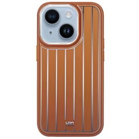 Fuchsia İphone 15 İle Uyumlu Kılıf Hbc-190 Kolaj Kahverengi Kapak
