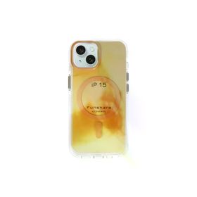 Fuchsia İphone 15 İle Uyumlu Phantom Gold Kablosuz Şarj Özellikli Kapak