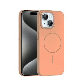 Fuchsia İphone 15 İle Uyumlu Plus Broş Çöl Titanyum Kablosuz Şarj Özellikli Kapak