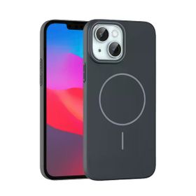 Fuchsia İphone 15 İle Uyumlu Plus Broş Füme Kablosuz Şarj Özellikli Kapak