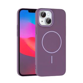 Fuchsia İphone 15 İle Uyumlu Plus Broş Mor Kablosuz Şarj Özellikli Kapak
