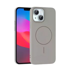 Fuchsia İphone 15 İle Uyumlu Plus Broş Titan Gri Kablosuz Şarj Özellikli Kapak