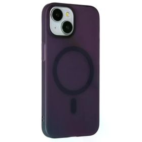 Fuchsia İphone 15 İle Uyumlu Plus Tuna Derin Mor Pc Slim Kablosuz Şarj Özellikli Kapak
