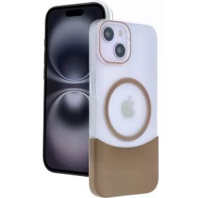 Fuchsia İphone 15 İle Uyumlu Velar Çöl Titanyum Kablosuz Şarj Özellikli Kapak
