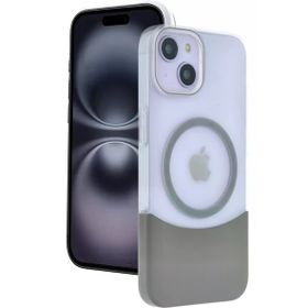 Fuchsia İphone 15 İle Uyumlu Velar Natural Grey Kablosuz Şarj Özellikli Kapak