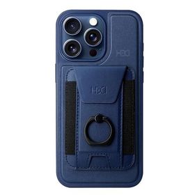Fuchsia İphone 15 Pro İle Uyumlu Hbc-228 Havana Lacivert Magnet Kartvizitli Kapak