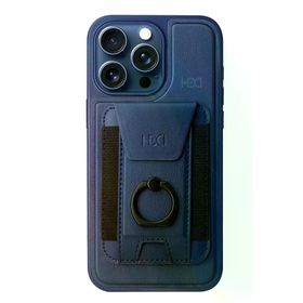 Fuchsia İphone 15 Pro İle Uyumlu Hbc-228 Havana Lacivert Magnet Kartvizitli Kapak