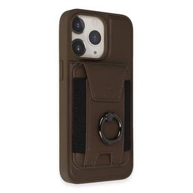 Fuchsia İphone 15 Pro İle Uyumlu Hbc-228 Havana Titan Gri Magnet Kartvizitli Kapak