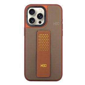 Fuchsia İphone 15 Pro İle Uyumlu Hbc-239 Colombo Kahverengi Standlı Kapak