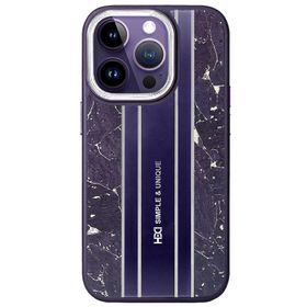 Fuchsia İphone 15 Pro İle Uyumlu Kılıf Hbc-188 Astra Derin Mor Kapak