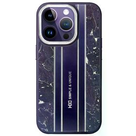 Fuchsia İphone 15 Pro İle Uyumlu Kılıf Hbc-188 Astra Derin Mor Kapak