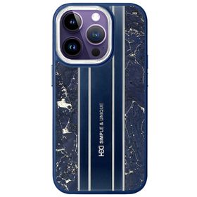 Fuchsia İphone 15 Pro İle Uyumlu Kılıf Hbc-188 Astra Lacivert Kapak