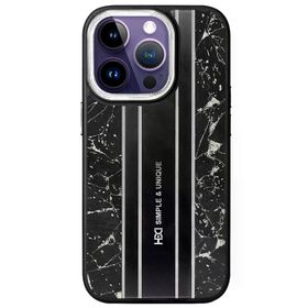 Fuchsia İphone 15 Pro İle Uyumlu Kılıf Hbc-188 Astra Siyah Kapak