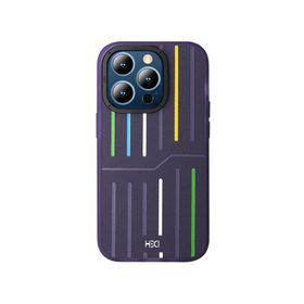 Fuchsia İphone 15 Pro İle Uyumlu Kılıf Hbc-221 Roma Derin Mor Kapak