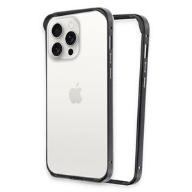 Fuchsia İphone 15 Pro İle Uyumlu Land Bumper Siyah Koruma Kapak